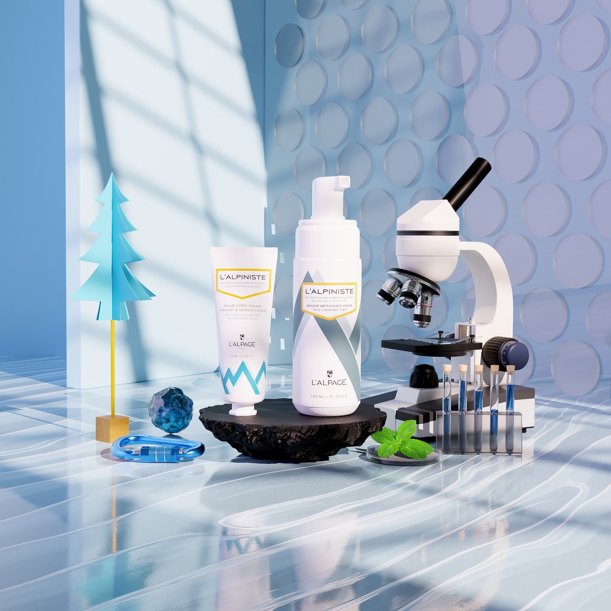 Geschenkset oder Geschenkbox DUO Care: Beruhigender Aftershave-Balsam + Reinigungsschaum <tc>L&