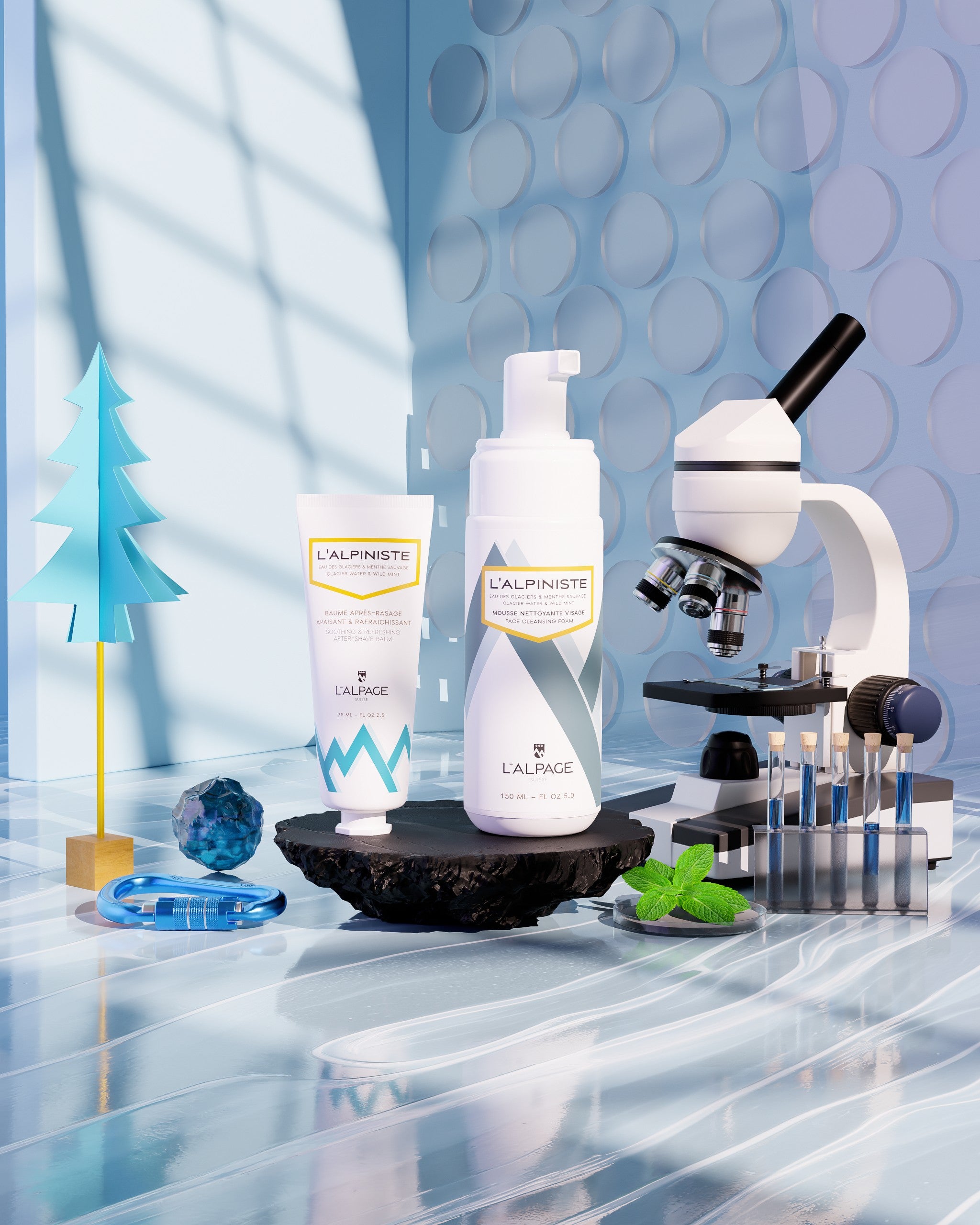 Geschenkset oder Geschenkbox DUO Care: Beruhigender Aftershave-Balsam + Reinigungsschaum <tc>L&