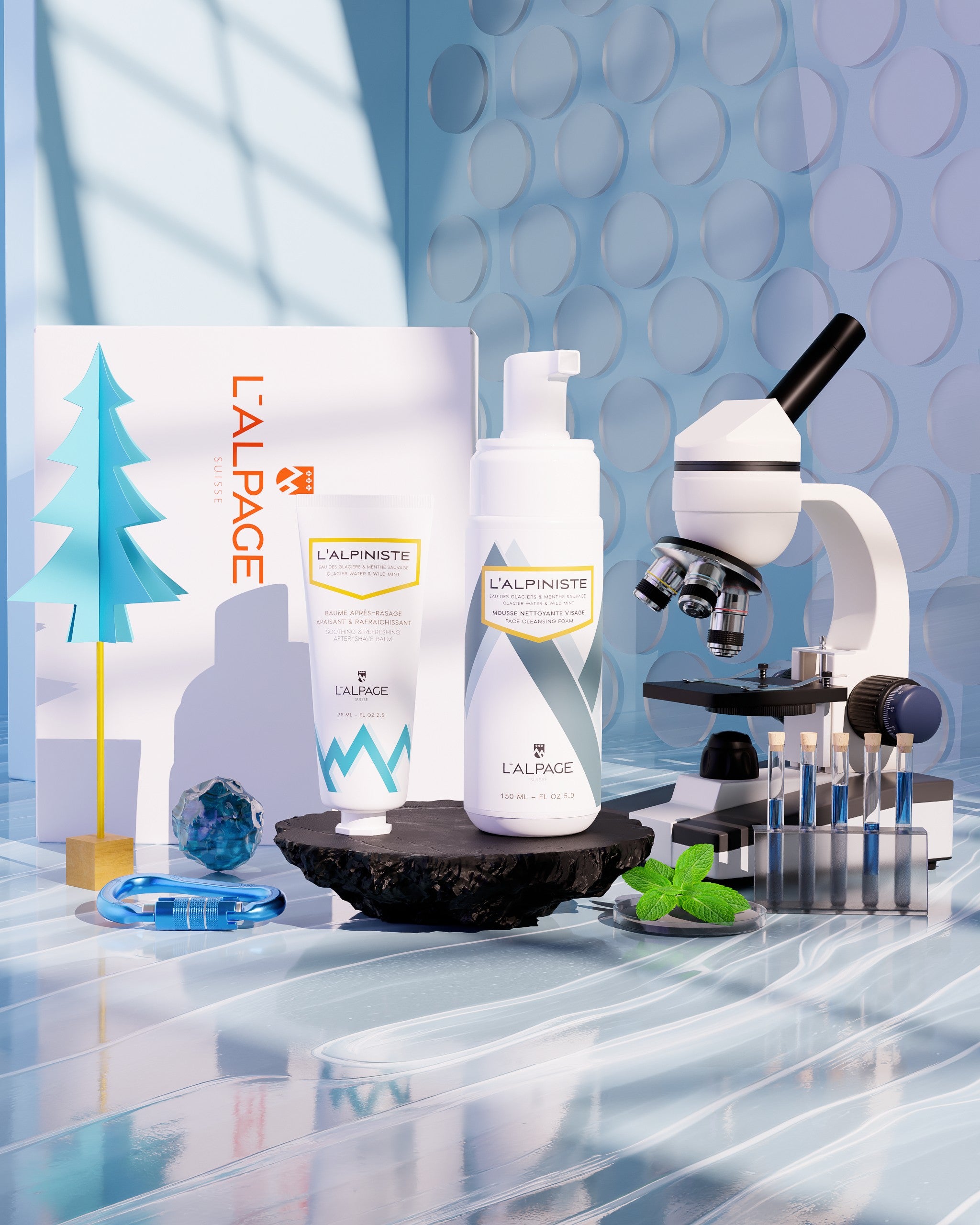 Geschenkbox After Shave Balsam + Reinigungsschaum L’ALPINISTE
