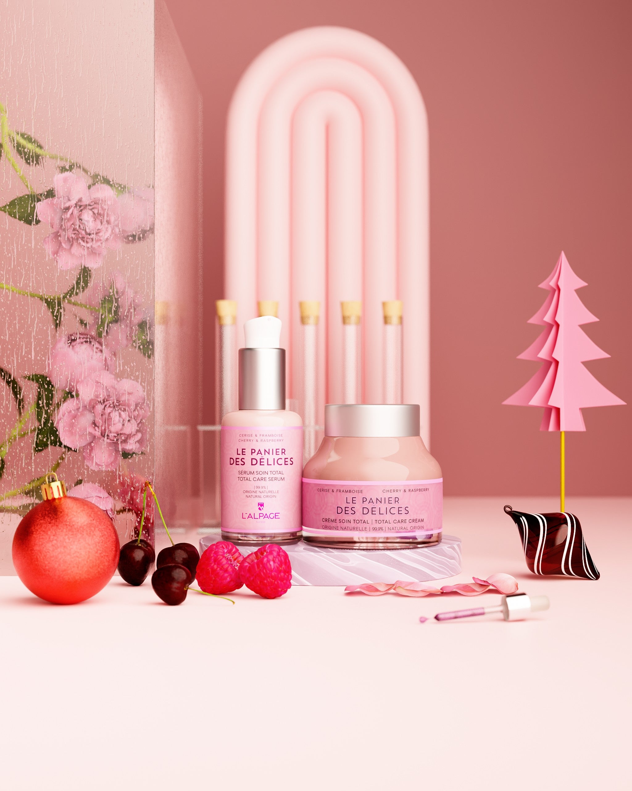 Set ou Coffret Cadeau Soin DUO Crème Soin Total + Sérum Soin Total LE PANIER DES Délices