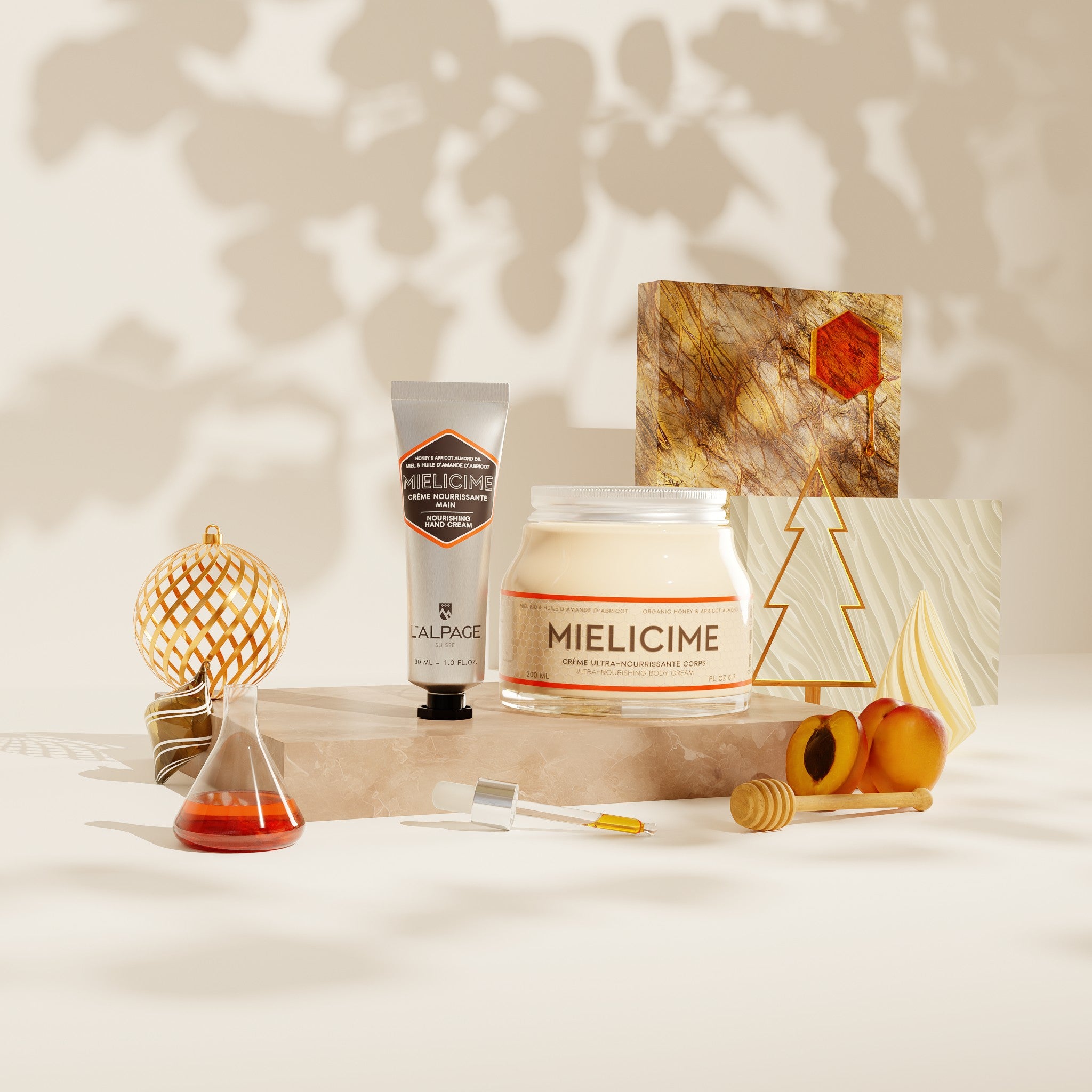 Set oder Geschenkbox DUO Körpercreme 200ml + Handcreme <tc>Mielicime</tc>