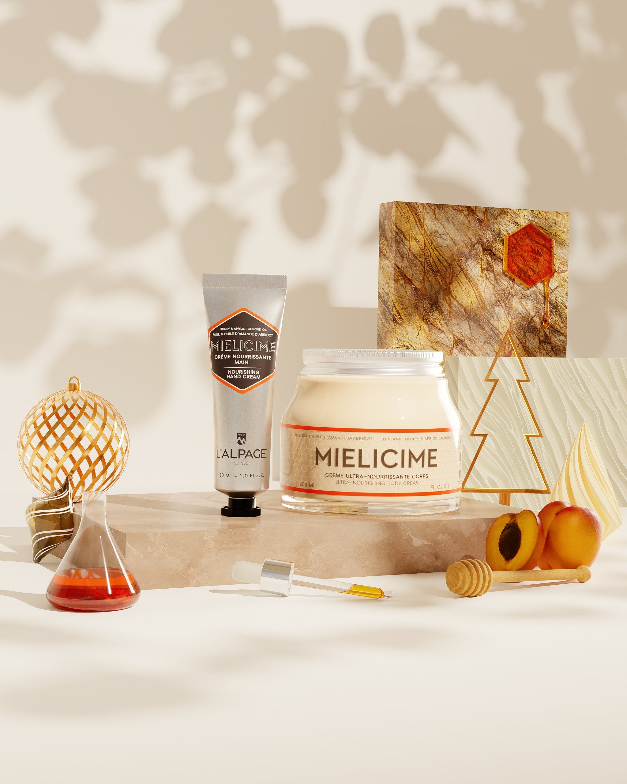 Set oder Geschenkbox DUO Körpercreme 200ml + Handcreme <tc>Mielicime</tc>