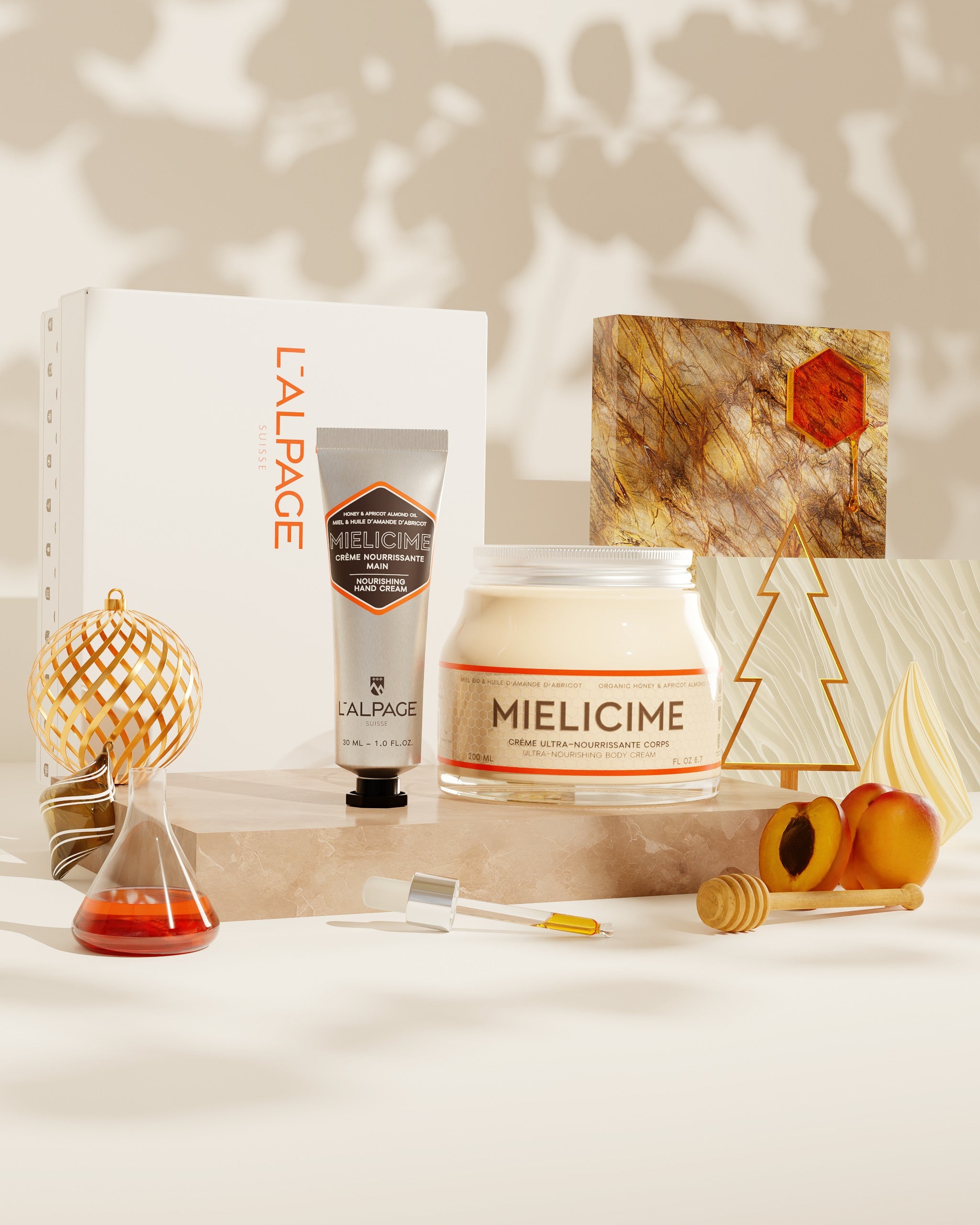 Set oder Geschenkbox DUO Körpercreme 200ml + Handcreme <tc>Mielicime</tc>