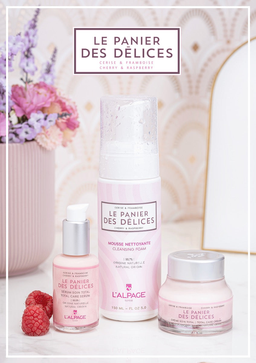 Coffret Cadeau Crème Soin Total + Sérum Soin Total + Mousse Nettoyante LE PANIER DES Délices - L&