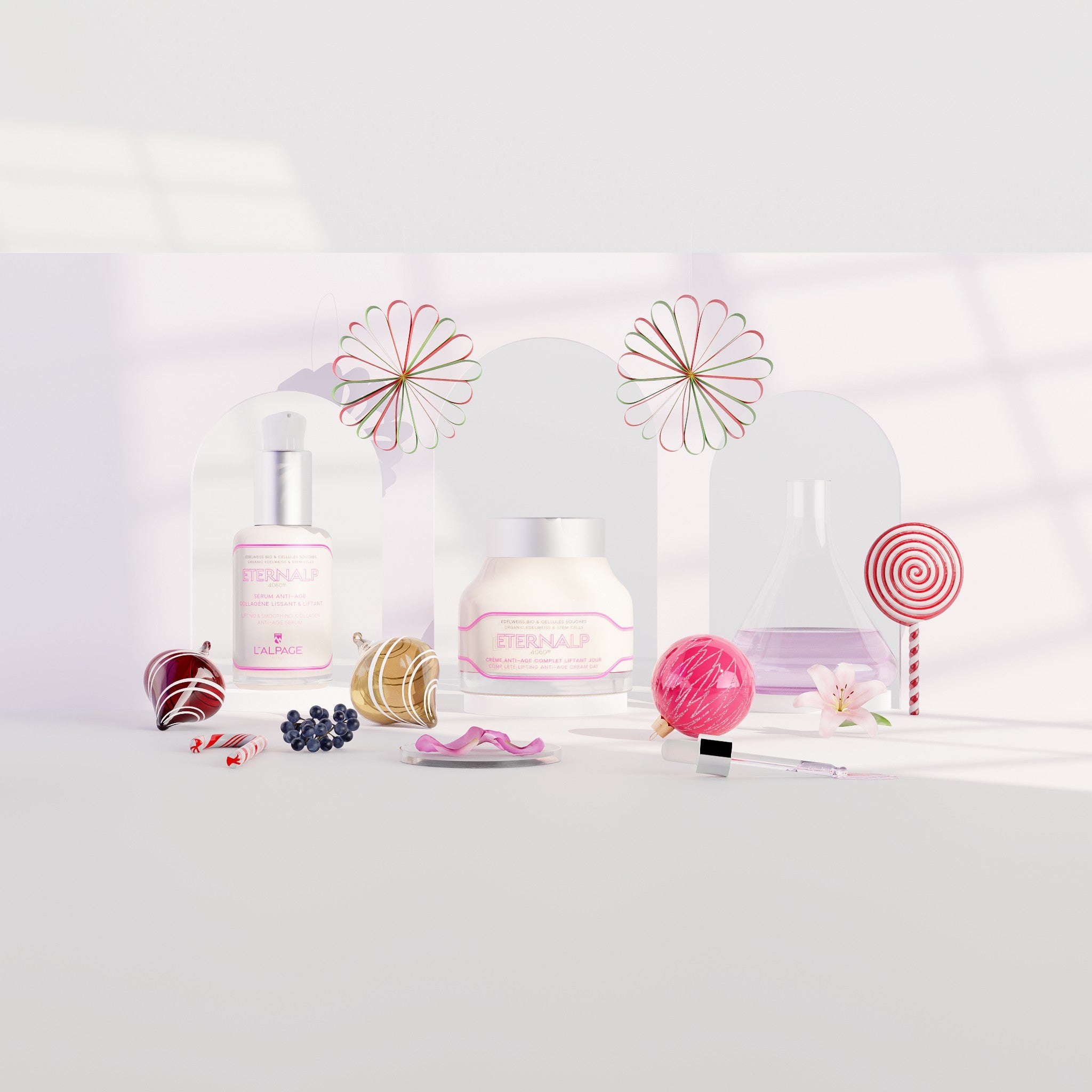 Set oder Geschenkbox DUO Lifting Anti-Aging Tagescreme &amp; Glättendes Kollagen Anti-Aging Serum &amp; Lifting <tc>Eternalp</tc> 4060m