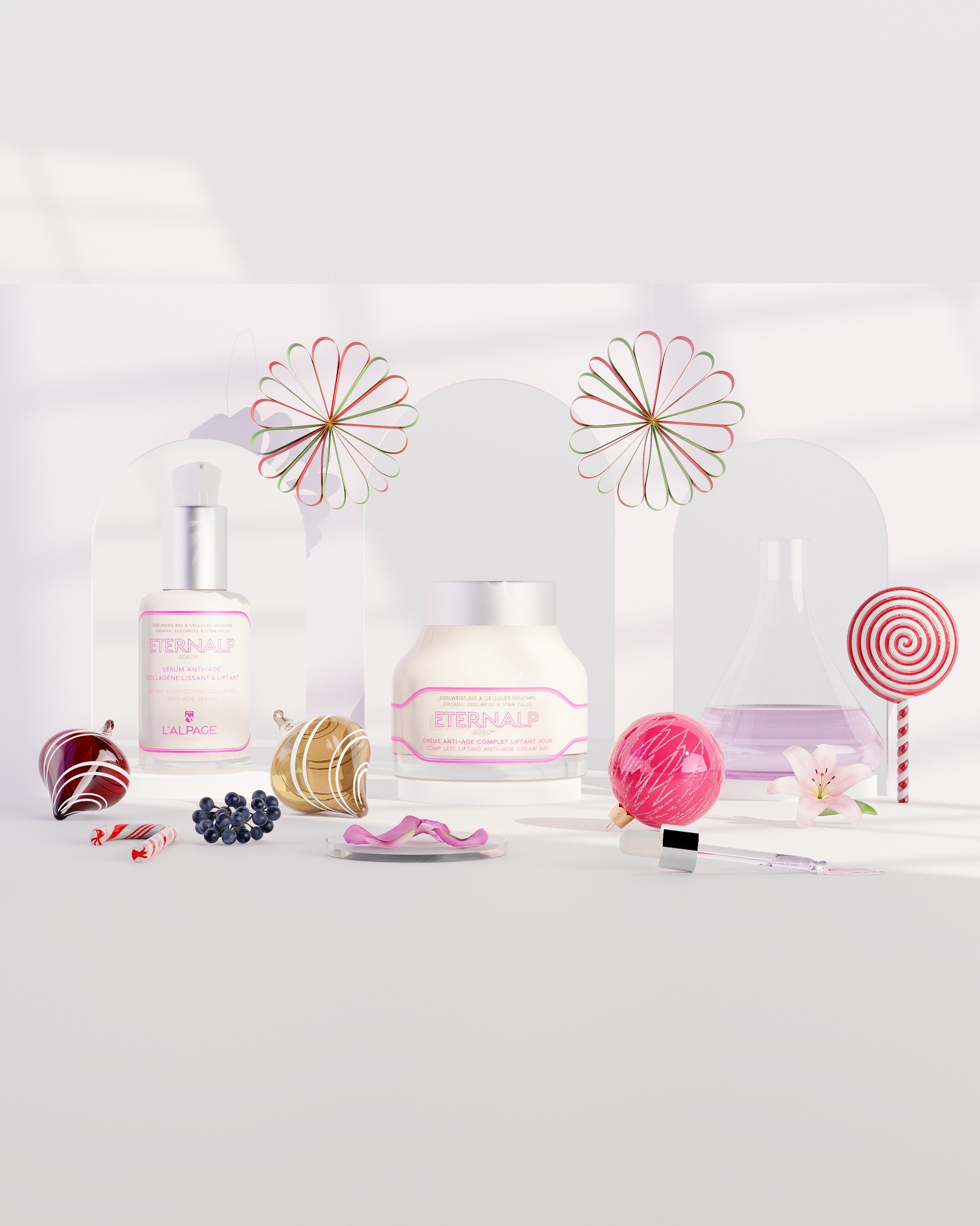 Set oder Geschenkbox DUO Lifting Anti-Aging Tagescreme &amp; Glättendes Kollagen Anti-Aging Serum &amp; Lifting <tc>Eternalp</tc> 4060m