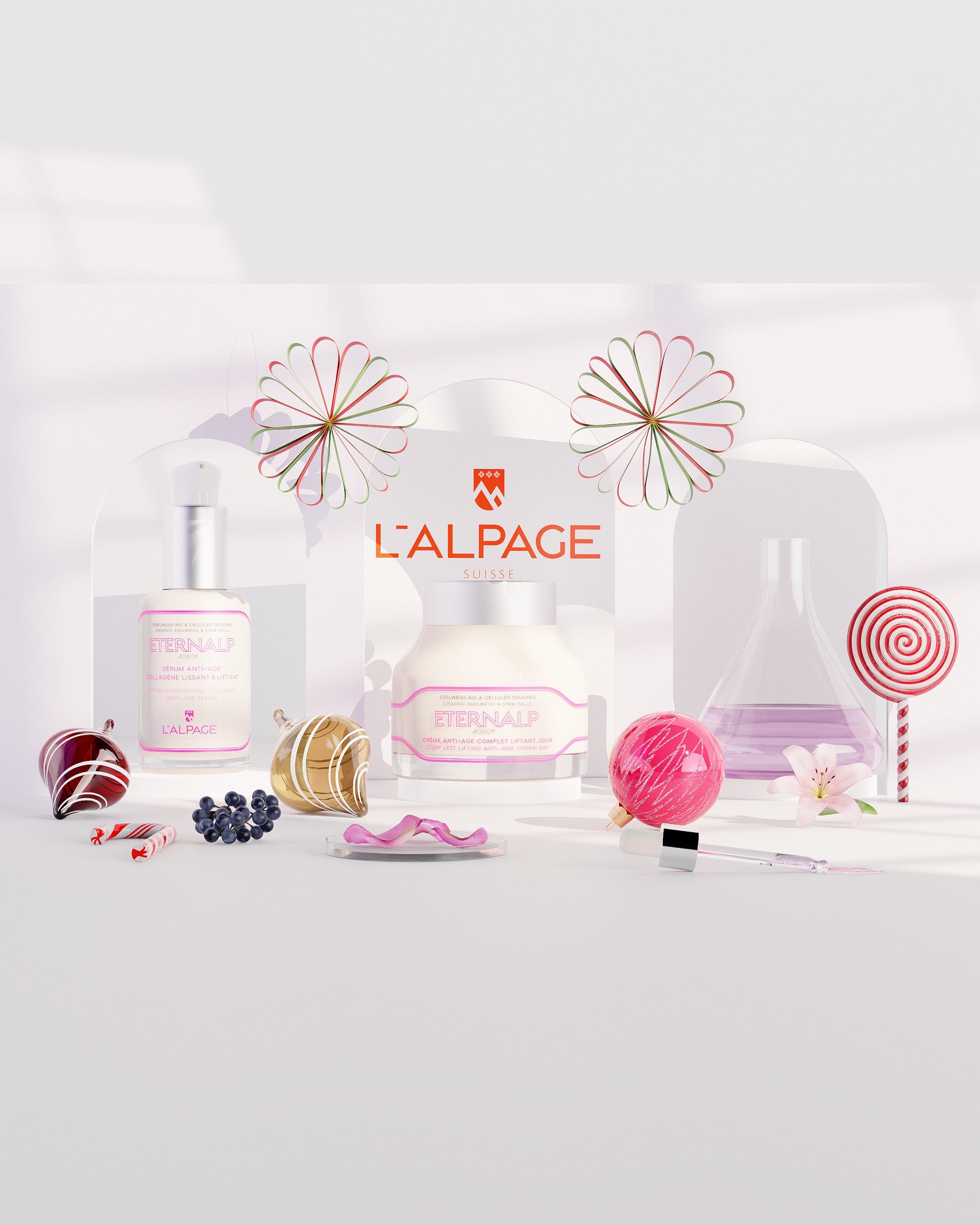 Set oder Geschenkbox DUO Lifting Anti-Aging Tagescreme &amp; Glättendes Kollagen Anti-Aging Serum &amp; Lifting <tc>Eternalp</tc> 4060m