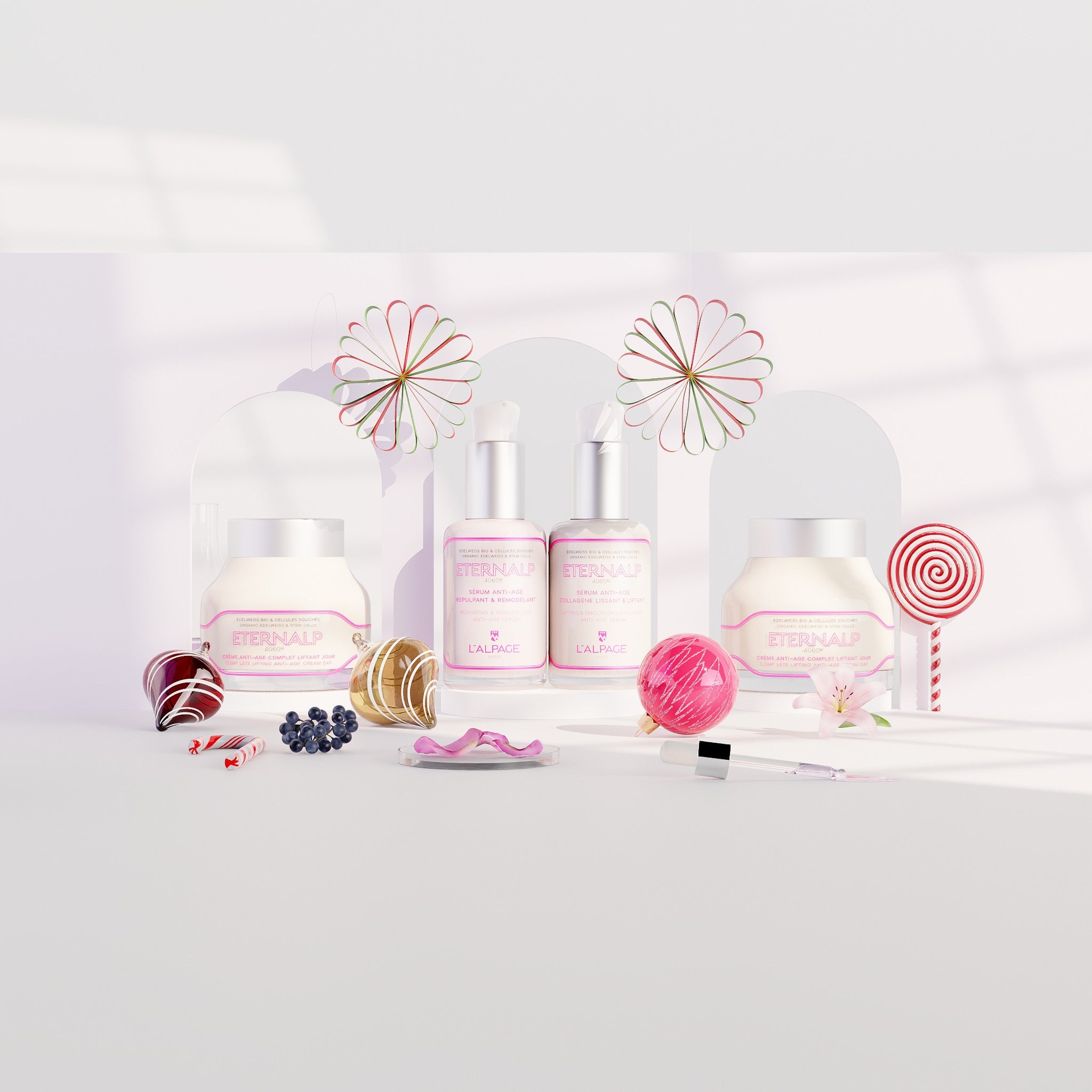 Set o Confezione Regalo Ultima Quatro Crema Anti-Età Liftante Giorno 50ml &amp; Crema Notte 50ml &amp; Siero Anti-Età Collagene Levigante &amp; Liftante &amp; Siero Anti-Età Rimpolpante Rimodellante <tc>Eternalp</tc> 4060m
