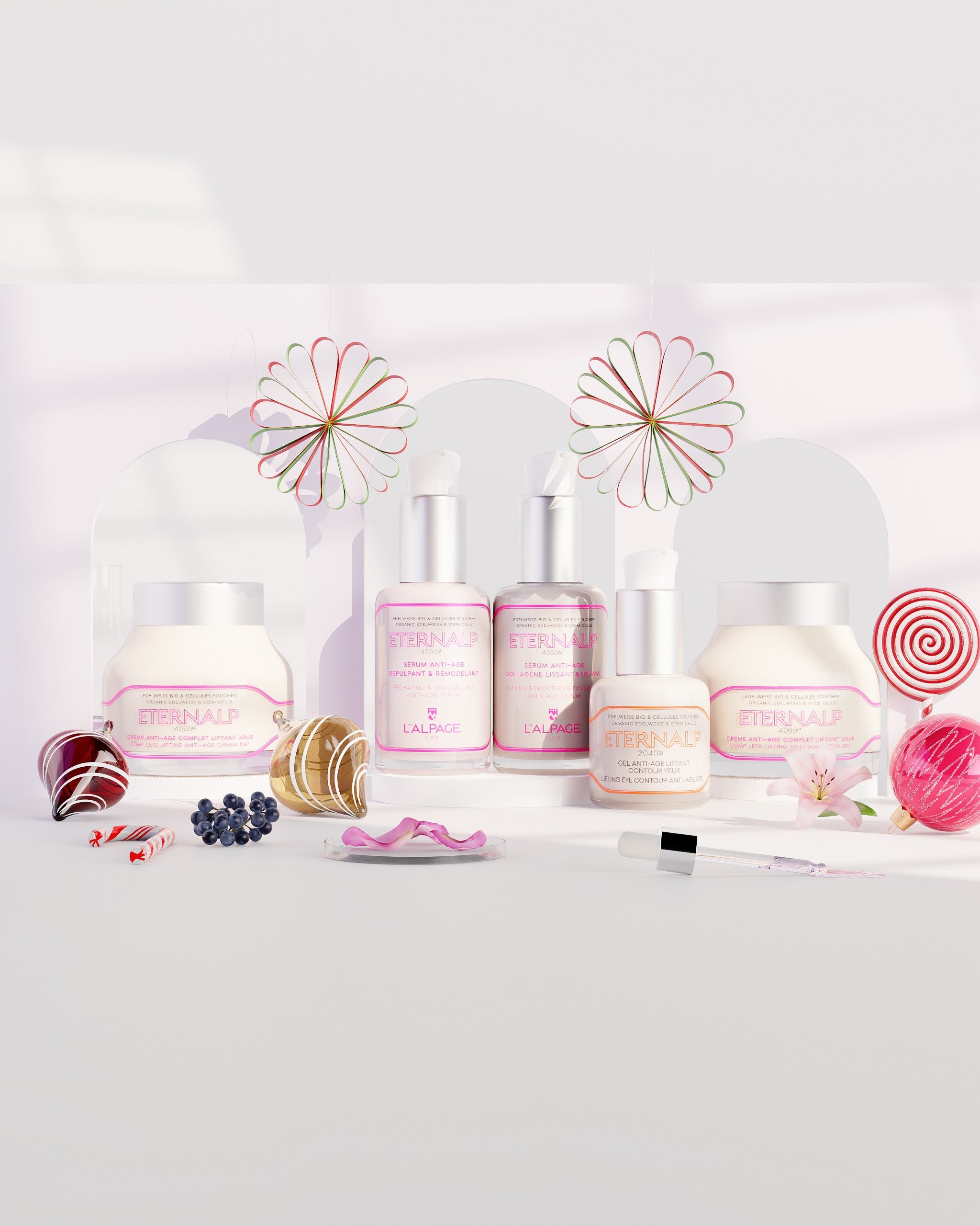Set ou Coffret Ultime Quintet Crème Anti-Age Liftant Jour &amp; Nuit 50ml &amp; Sérum Collagène Liftant &amp; Sérum Repulpant Eternalp 4060m &amp; Contour Yeux Eternalp 2040m
