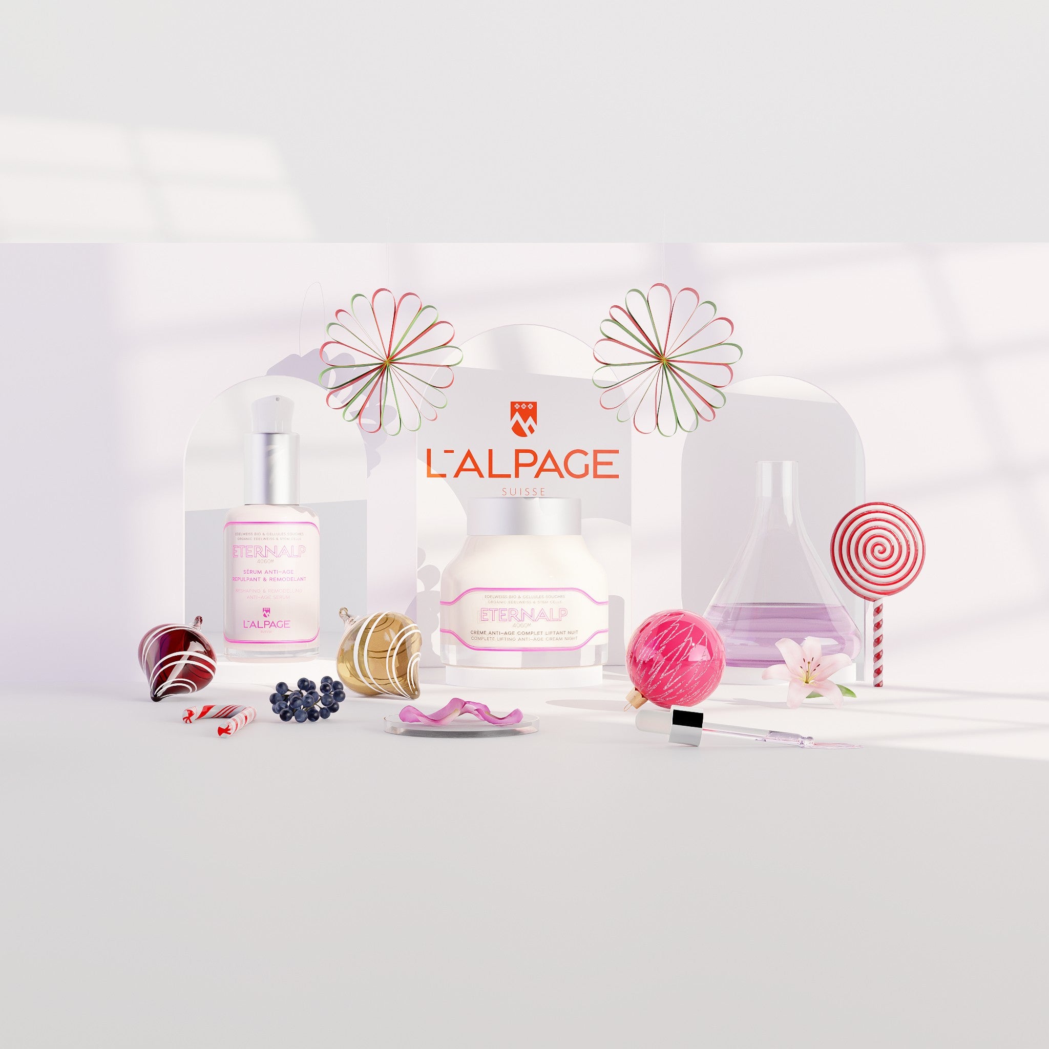 Set ou Coffret Cadeau DUO Crème Anti-Age Liftant Nuit &amp; Sérum Anti-Age Repulpant &amp; Remodelant Eternalp 4060m