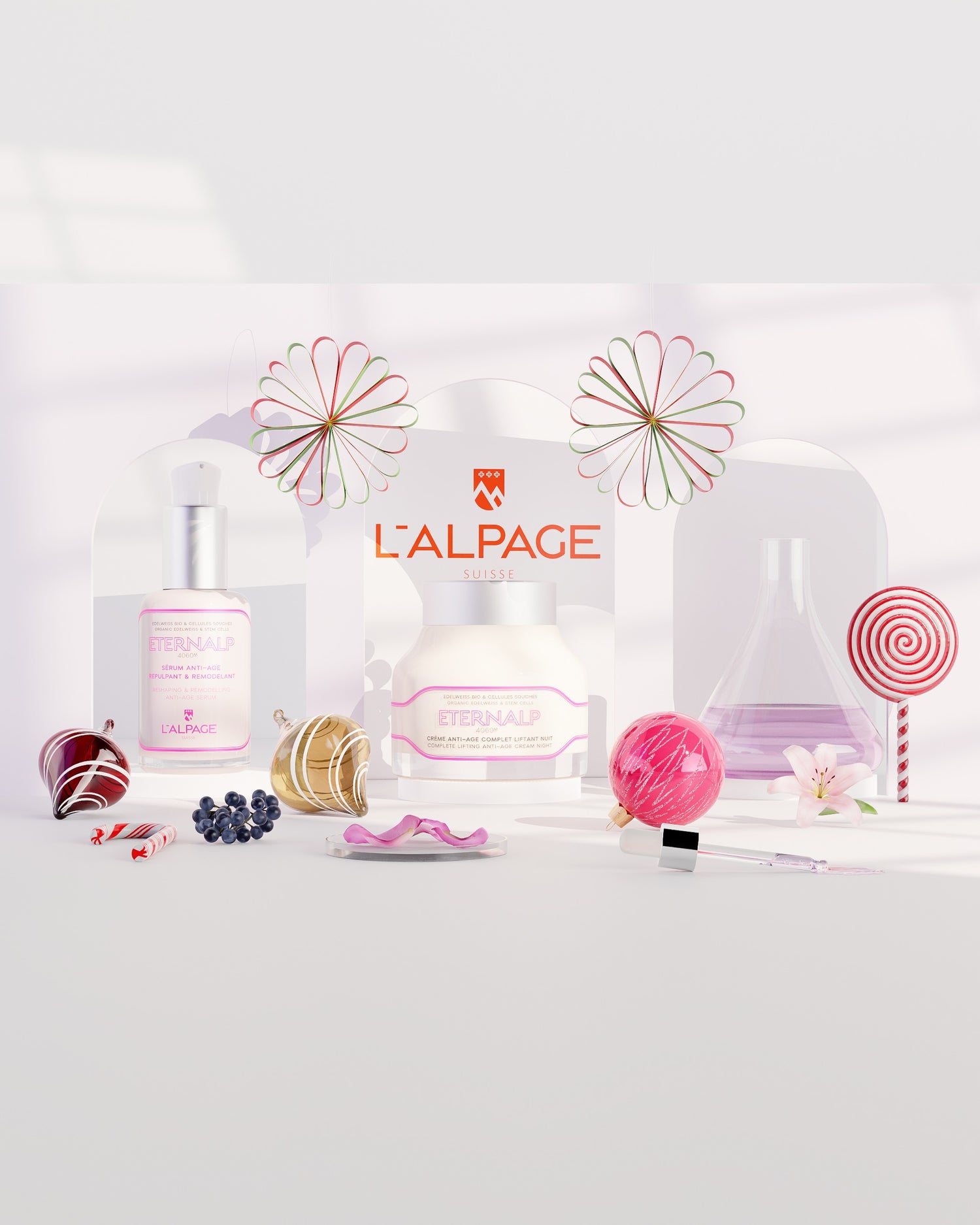 Set ou Coffret Cadeau DUO Crème Anti-Age Liftant Nuit &amp; Sérum Anti-Age Repulpant &amp; Remodelant Eternalp 4060m