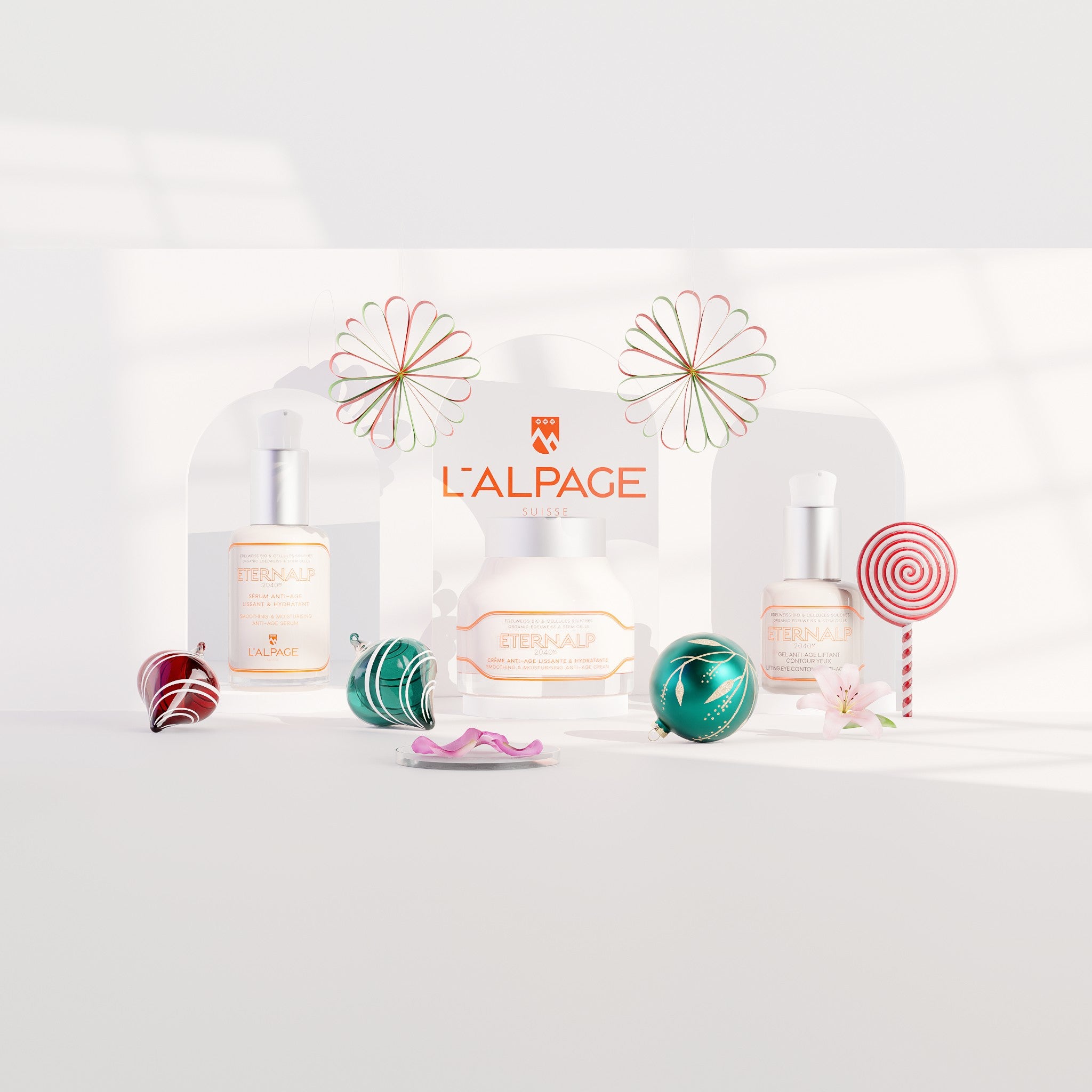 Coffret Cadeau Crème Anti-Age + Sérum Anti-Age + Gel Contour des Yeux Anti-Age ETERNALP 2040m