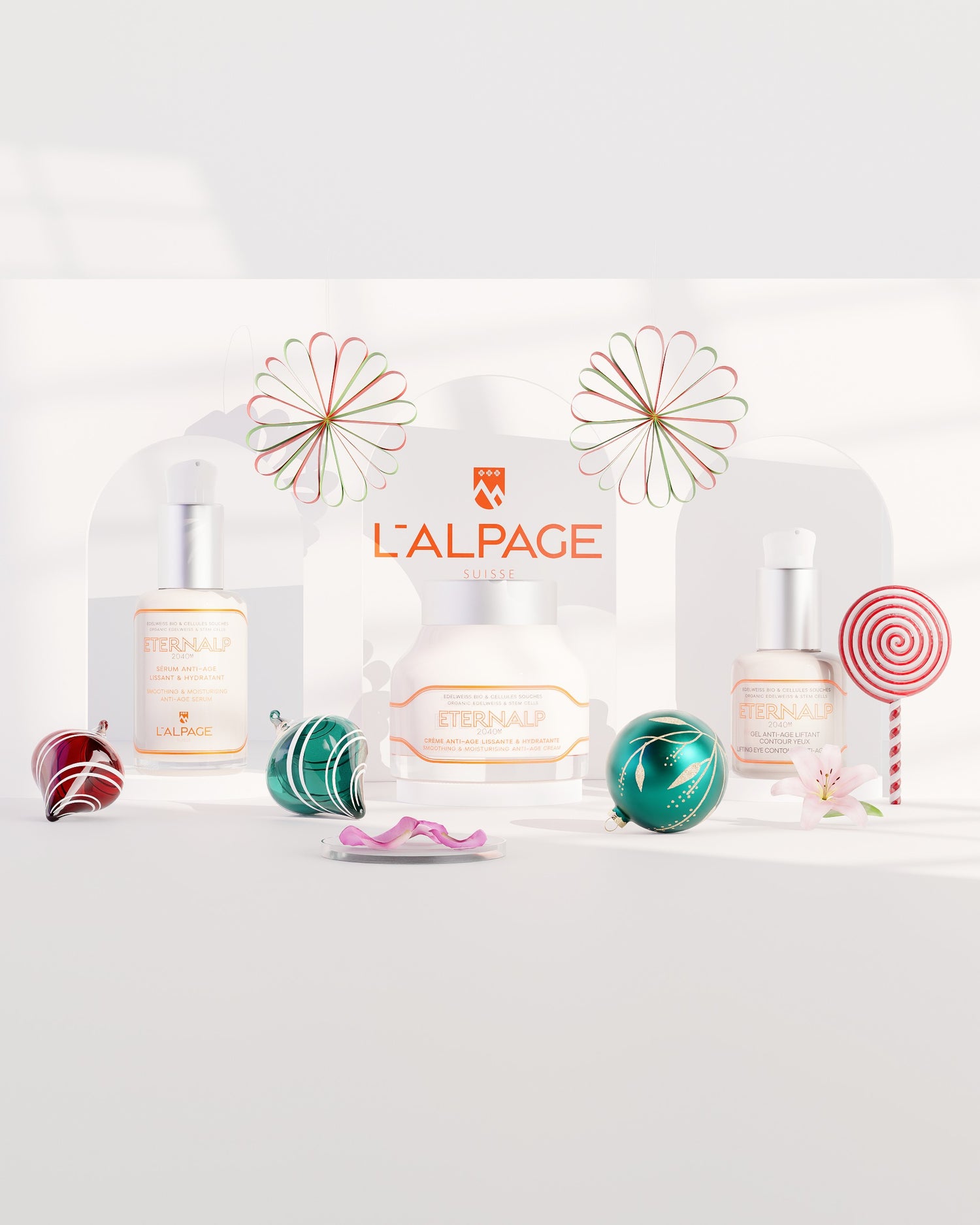 Coffret Cadeau Crème Anti-Age + Sérum Anti-Age + Gel Contour des Yeux Anti-Age ETERNALP 2040m