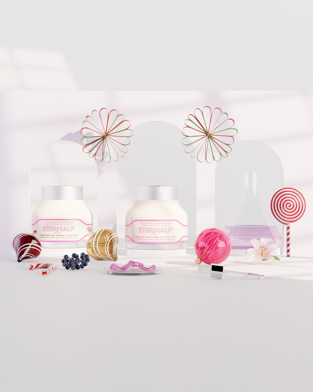 Set ou Coffret Cadeau DUO Crème Anti-Age Liftant Jour &amp; Crème Anti-Age Liftant Nuit Eternalp 4060m