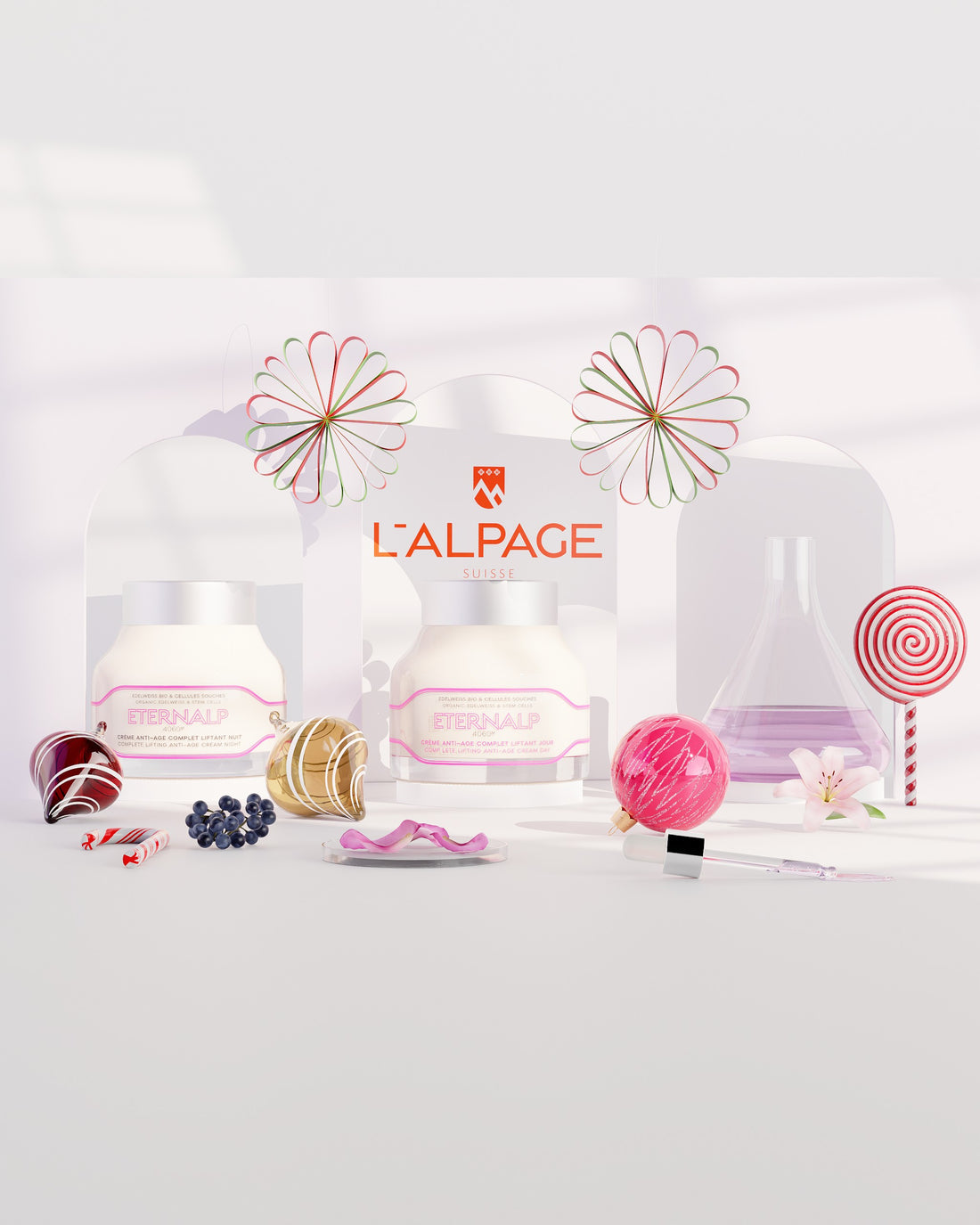 Set ou Coffret Cadeau DUO Crème Anti-Age Liftant Jour &amp; Crème Anti-Age Liftant Nuit Eternalp 4060m