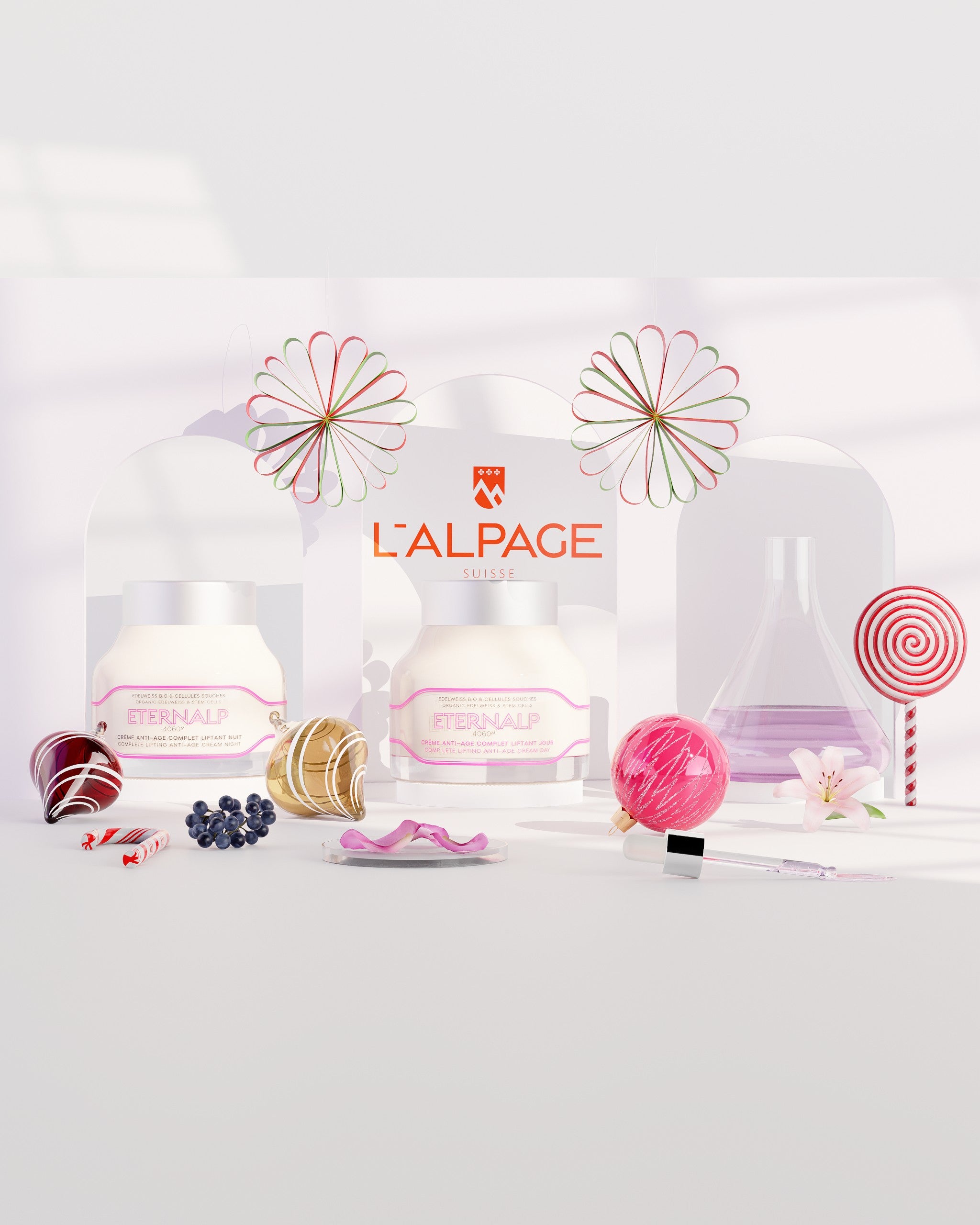 Set ou Coffret Cadeau DUO Crème Anti-Age Liftant Jour &amp; Crème Anti-Age Liftant Nuit Eternalp 4060m