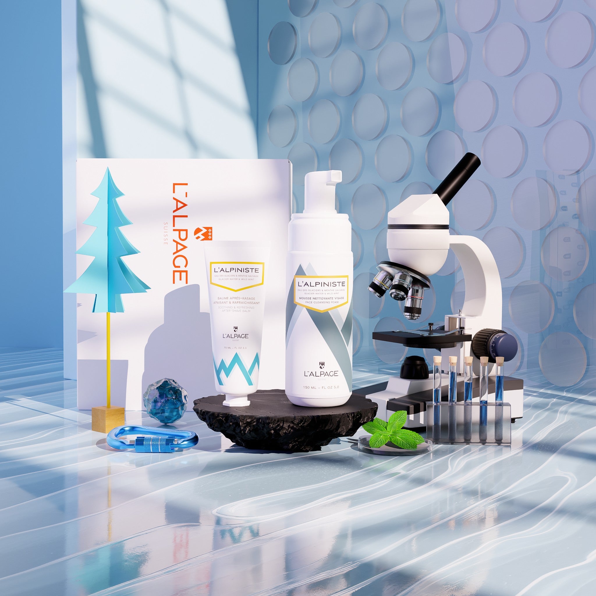 Geschenkbox After Shave Balsam + Reinigungsschaum L’ALPINISTE 