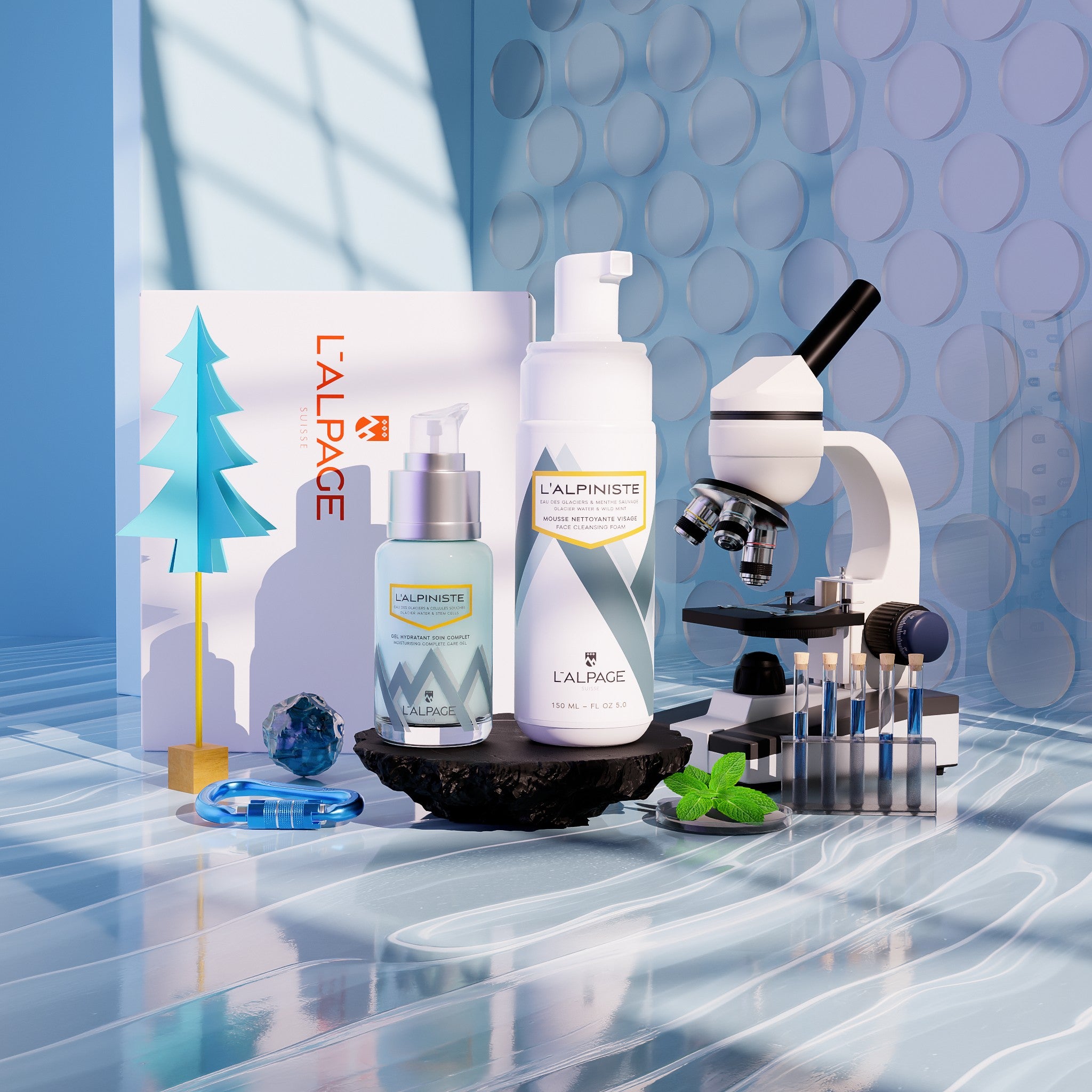 Set ou Coffret Cadeau DUO Gel Soin Complet Hydratant + Mousse Nettoyante L&