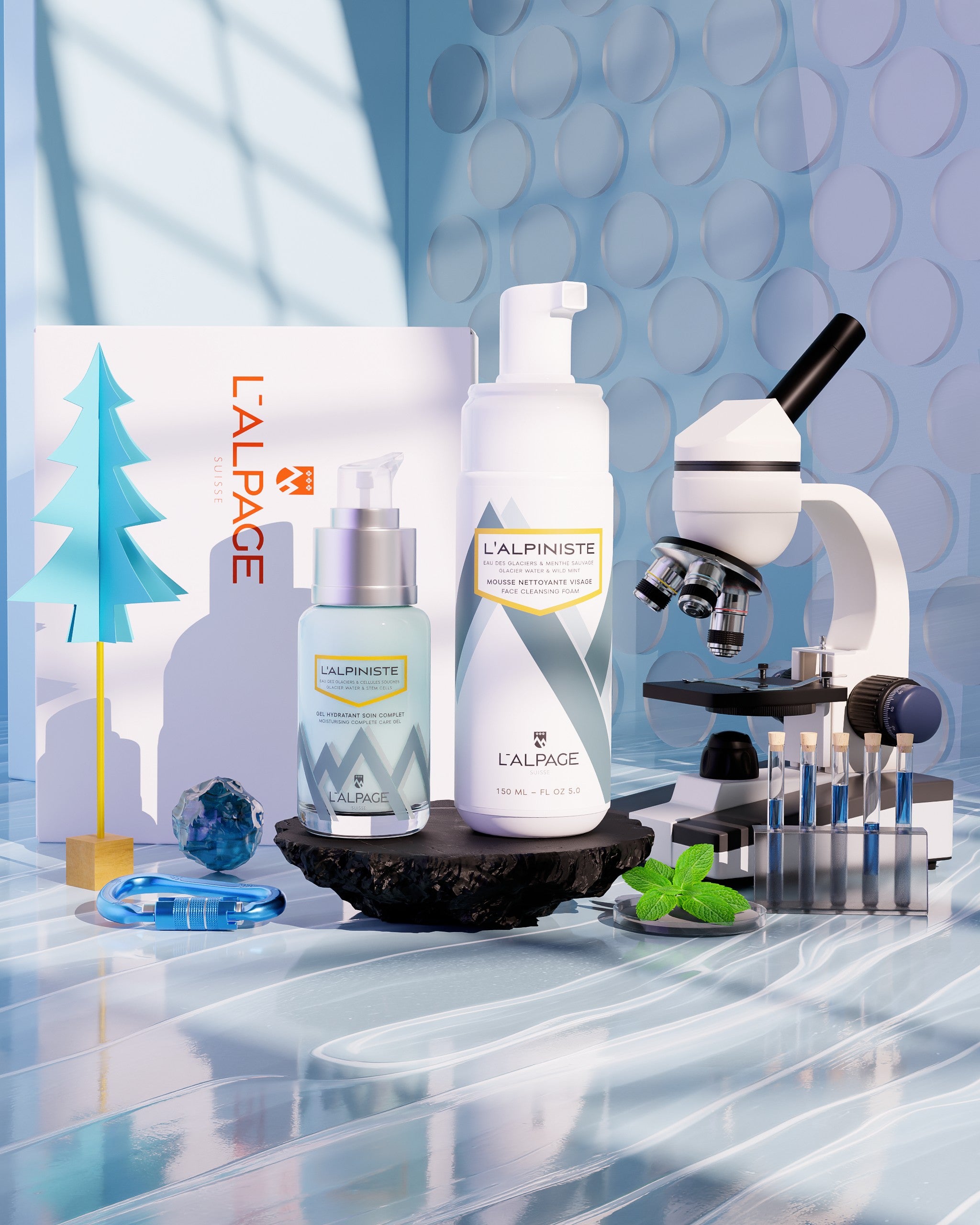 Set ou Coffret Cadeau DUO Gel Soin Complet Hydratant + Mousse Nettoyante L&