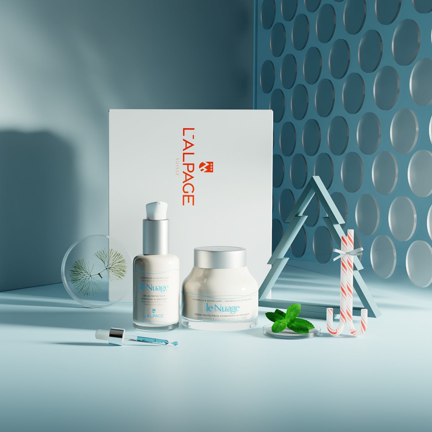 Set ou Coffret Cadeau DUO Crème Apaisante + Sérum Apaisant LE NUAGE