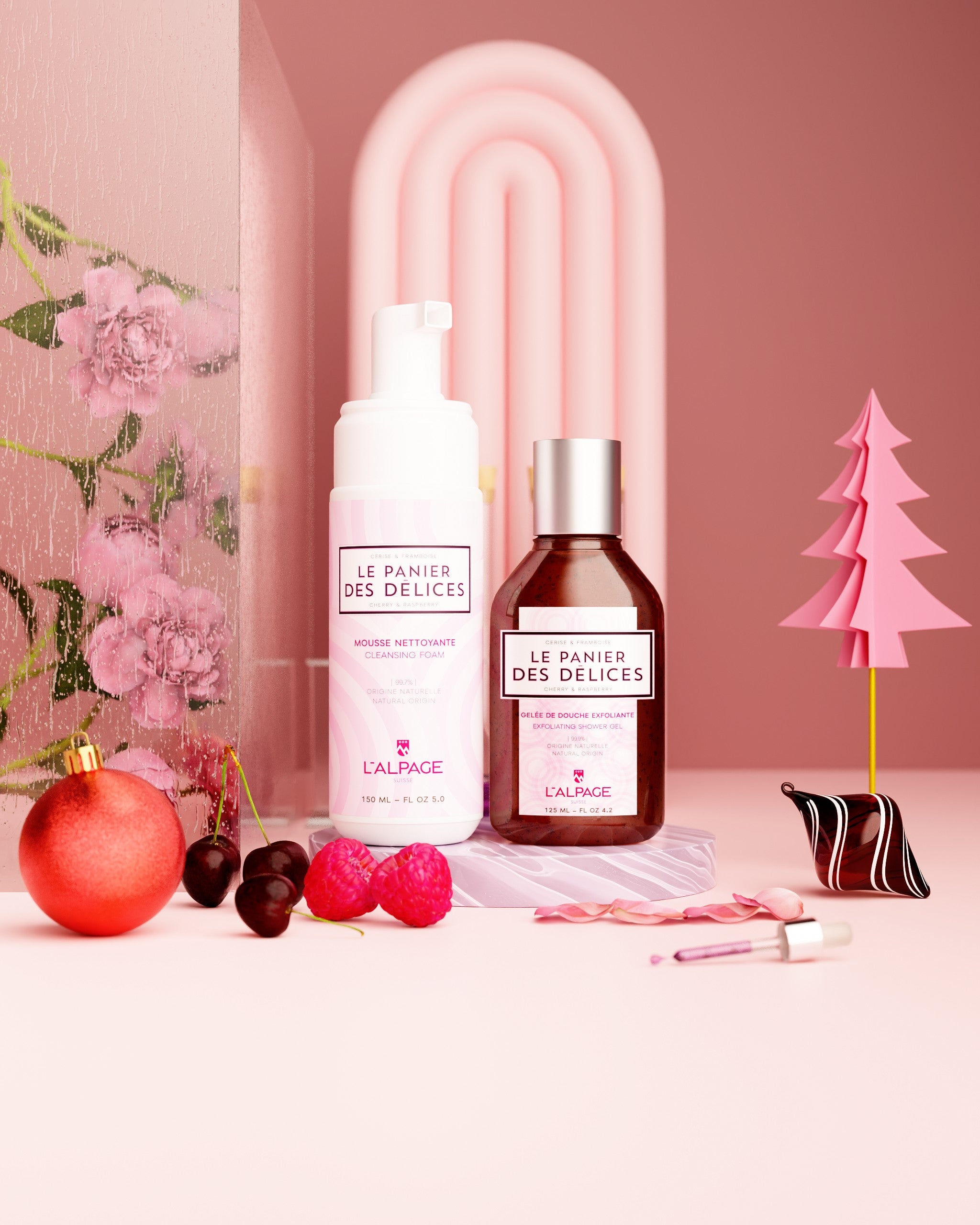 Set o Confezione Regalo Duo Gelée Doccia Esfoliante 125ml + Mousse Detergente <tc>Le Panier des Délices</tc>