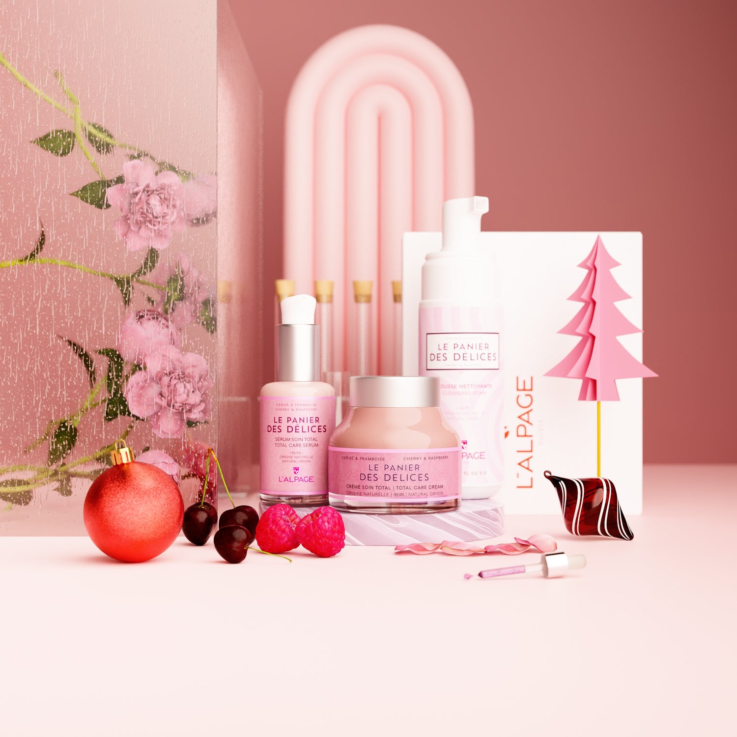 Set ou Coffret Cadeau TRIO Crème Soin Total + Sérum Soin Total + Mousse Nettoyante LE PANIER DES Délices