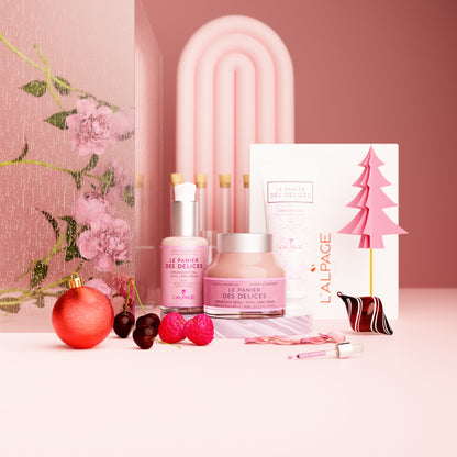 Set ou Coffret Cadeau Soin TRIO Crème &amp; Sérum Soin Total + Crème Exfoliante Le Panier Des Délices