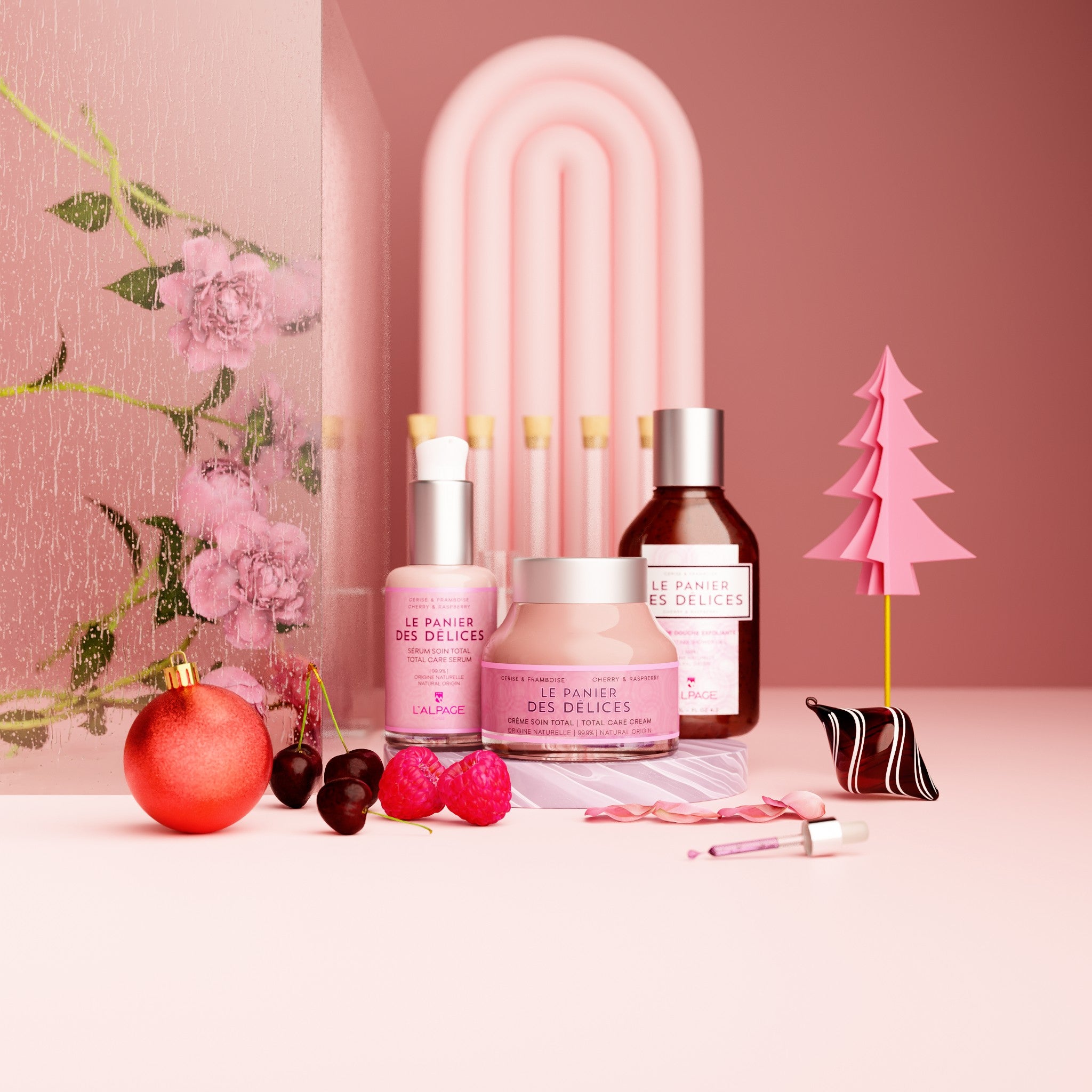 Cofanetto Regalo Crema Trattamento Totale + Siero Trattamento Totale + Gel Doccia Esfoliante 125ml <tc>Le Panier des Délices</tc>