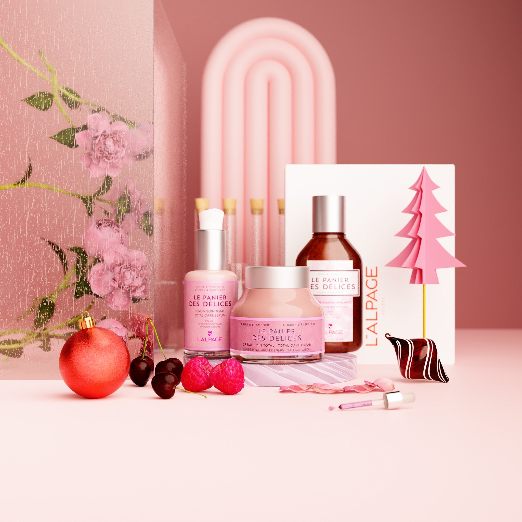 Cofanetto Regalo Crema Trattamento Totale + Siero Trattamento Totale + Gel Doccia Esfoliante 125ml <tc>Le Panier des Délices</tc>