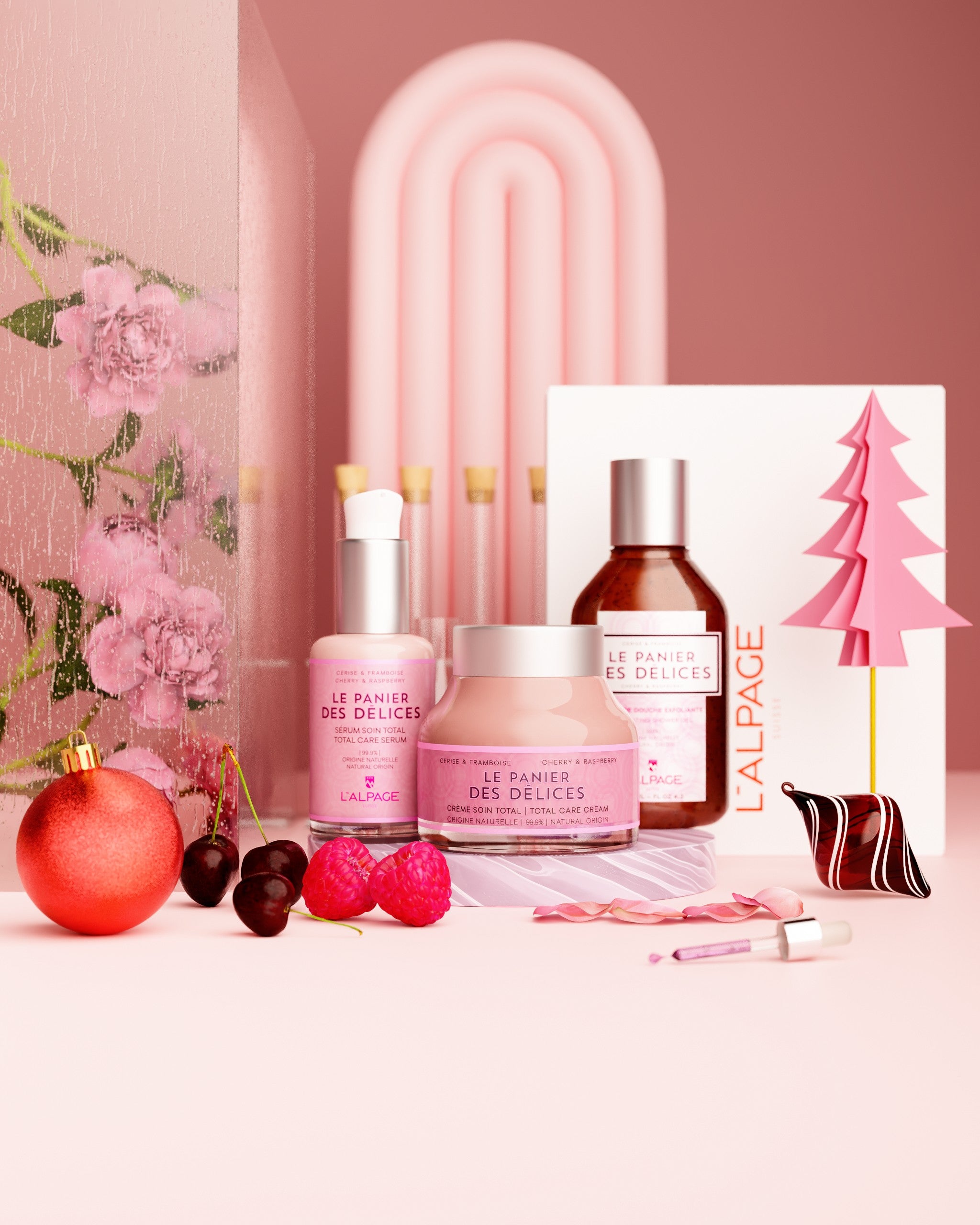 Cofanetto Regalo Crema Trattamento Totale + Siero Trattamento Totale + Gel Doccia Esfoliante 125ml <tc>Le Panier des Délices</tc>