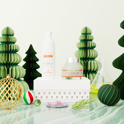 Set ou Coffret Cadeau Crème Matifiante et Lissante + Mousse Nettoyante INALP