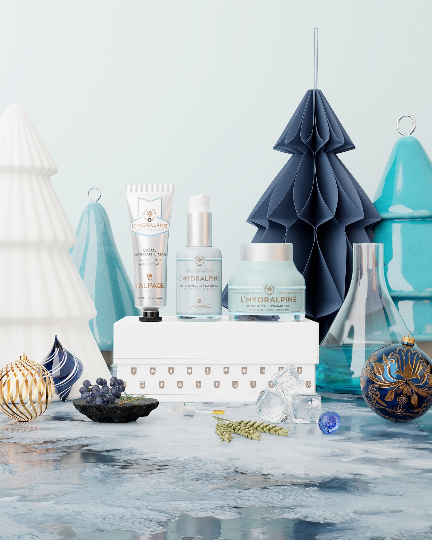 Set o Confezione Regalo Crema Viso Idratante 24h + Siero Viso Idratante 24h + Crema Mani L&