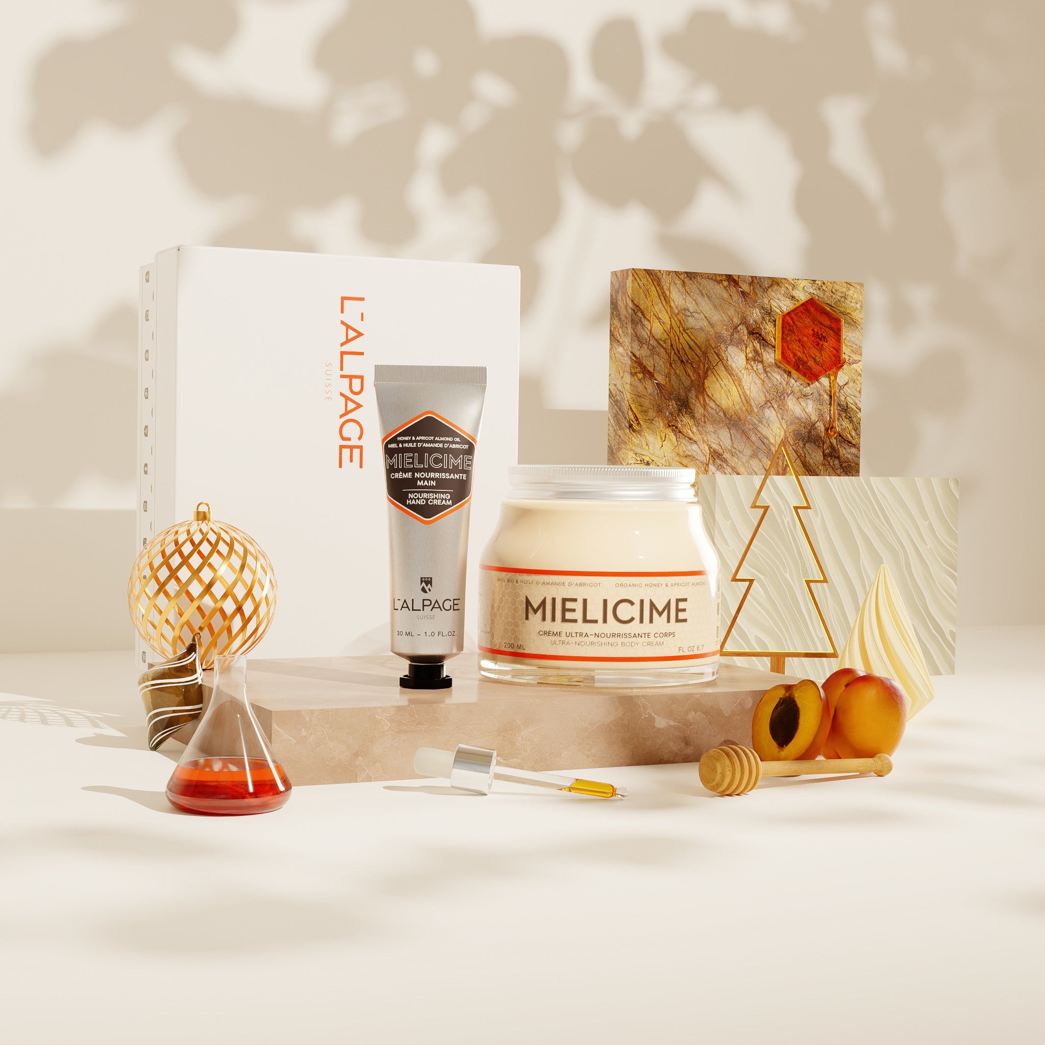 Set oder Geschenkbox DUO Körpercreme 200ml + Handcreme <tc>Mielicime</tc>