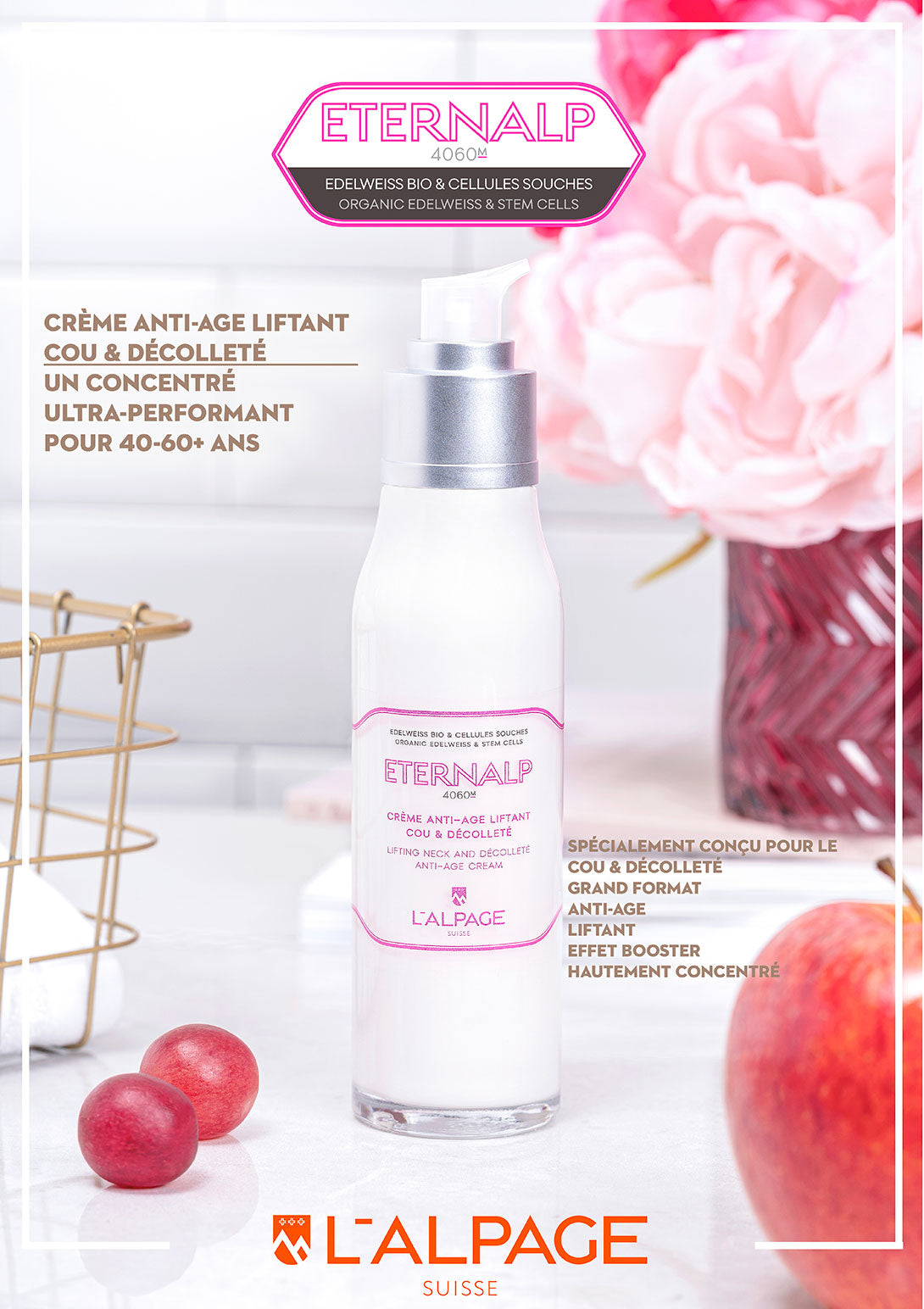 Crème Anti-Age Liftant Cou &amp; Décolleté Eternalp 4060m - L&