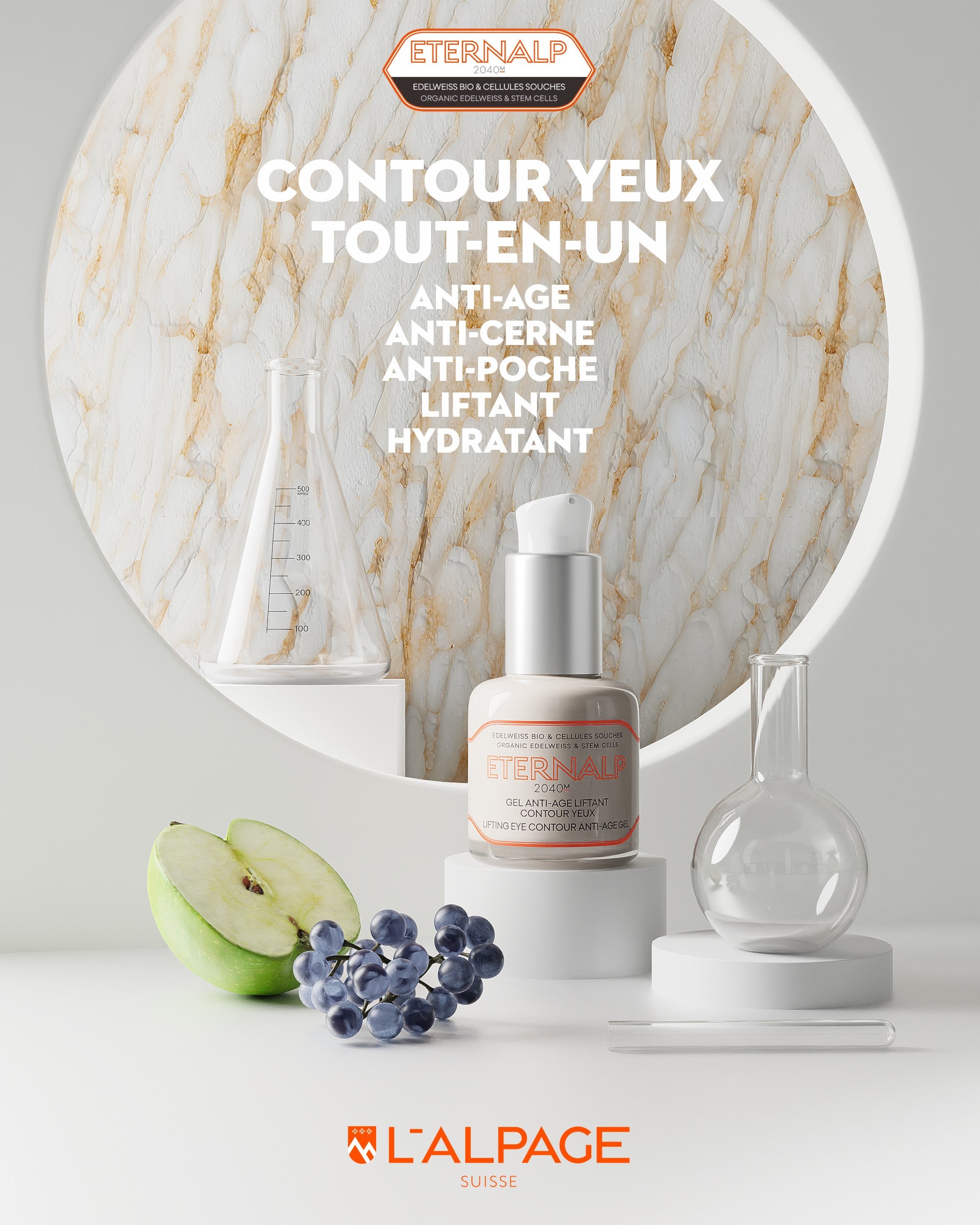 Anti-Aging Lifting Augenkontur-Gel <tc>Eternalp</tc> 2040 m