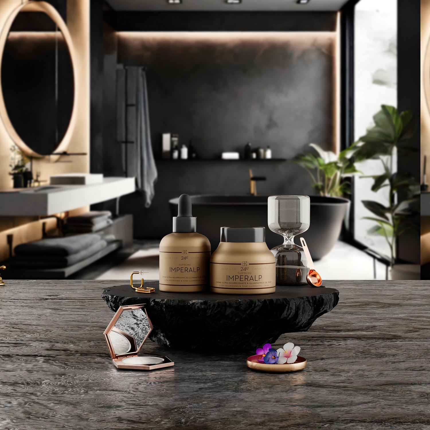 Coffret Cadeau Crème Caviar &amp; Or + Sérum Caviar &amp; Or Imperalp