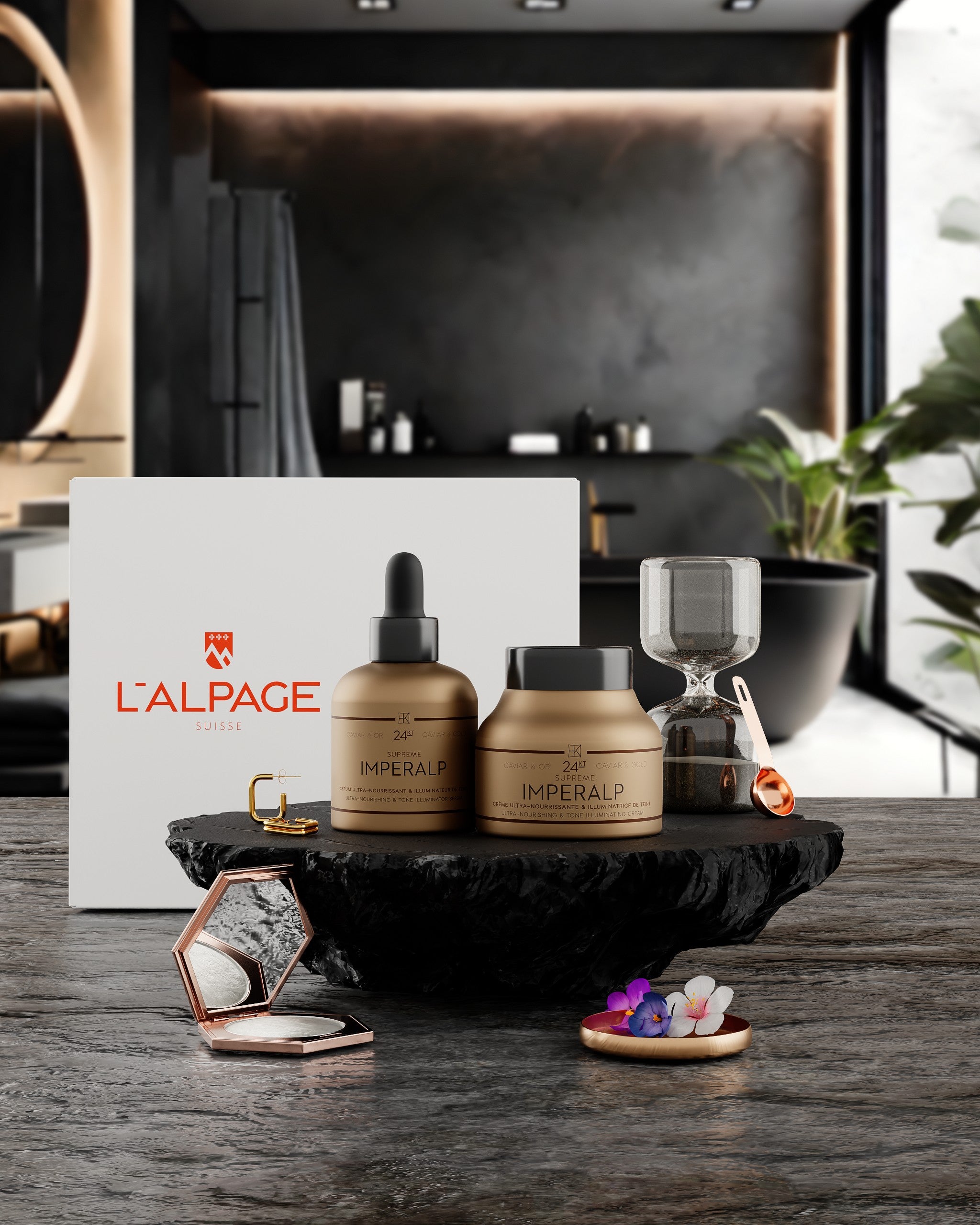 Geschenkset mit Kaviarcreme &amp;  Gold + Kaviar Serum &amp;  Gold <tc>Imperalp</tc>