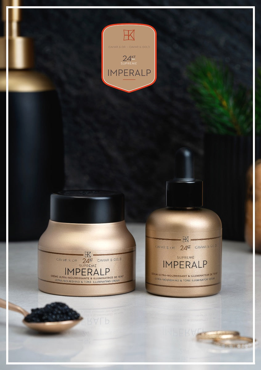 Coffret Cadeau Crème Caviar &amp; Or + Sérum Caviar &amp; Or Imperalp - L&