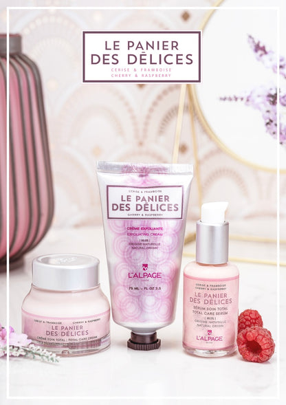 Coffret Cadeau / Set Crème &amp; Sérum Soin Total + Crème Exfoliante Le Panier Des Délices - L&